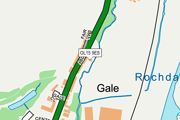 OL15 9ES map - OS OpenMap – Local (Ordnance Survey)