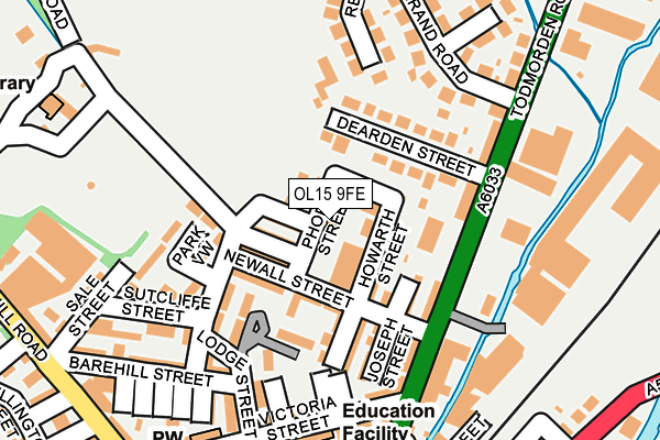 OL15 9FE map - OS OpenMap – Local (Ordnance Survey)