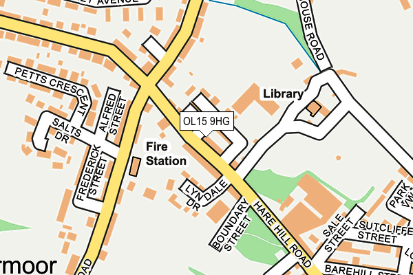 OL15 9HG map - OS OpenMap – Local (Ordnance Survey)