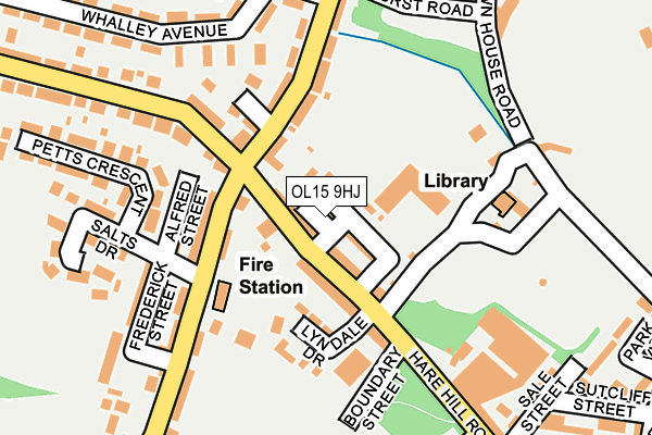 OL15 9HJ map - OS OpenMap – Local (Ordnance Survey)