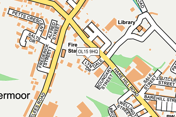 OL15 9HQ map - OS OpenMap – Local (Ordnance Survey)