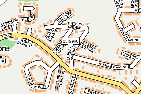 OL15 9HU map - OS OpenMap – Local (Ordnance Survey)