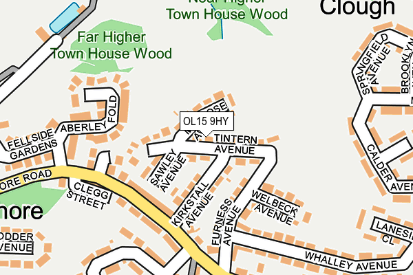 OL15 9HY map - OS OpenMap – Local (Ordnance Survey)