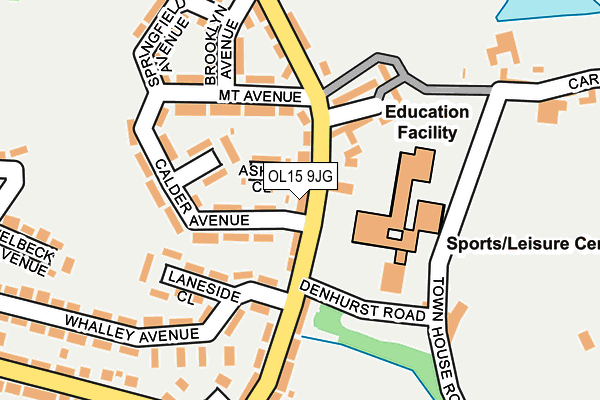 OL15 9JG map - OS OpenMap – Local (Ordnance Survey)