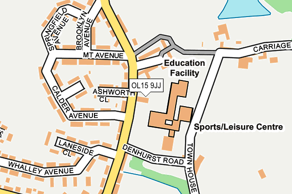 OL15 9JJ map - OS OpenMap – Local (Ordnance Survey)