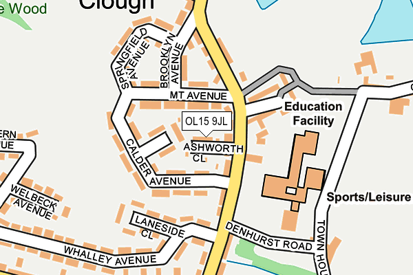 OL15 9JL map - OS OpenMap – Local (Ordnance Survey)