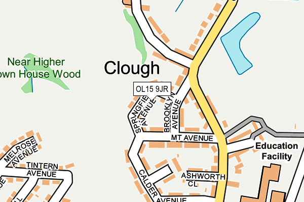 OL15 9JR map - OS OpenMap – Local (Ordnance Survey)