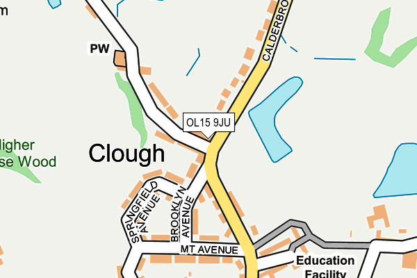 OL15 9JU map - OS OpenMap – Local (Ordnance Survey)