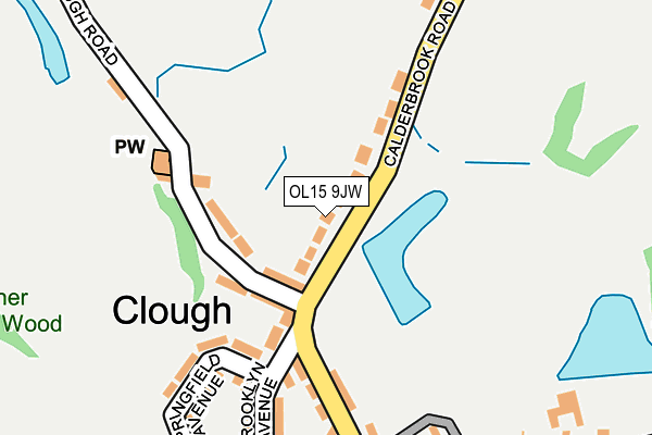 OL15 9JW map - OS OpenMap – Local (Ordnance Survey)