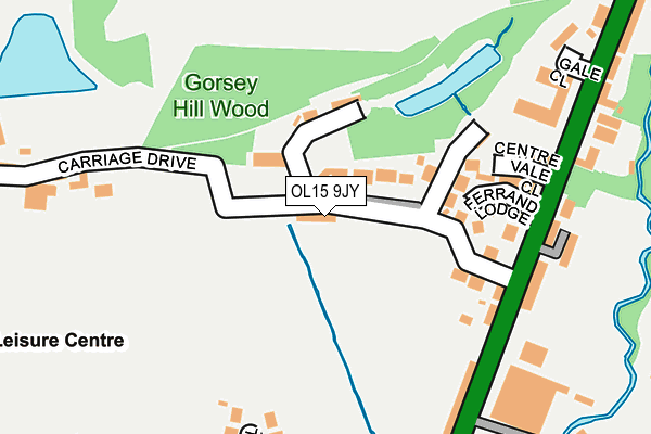 OL15 9JY map - OS OpenMap – Local (Ordnance Survey)