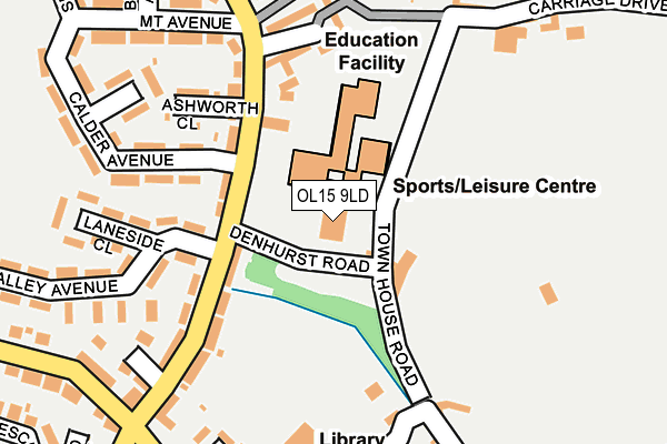 OL15 9LD map - OS OpenMap – Local (Ordnance Survey)