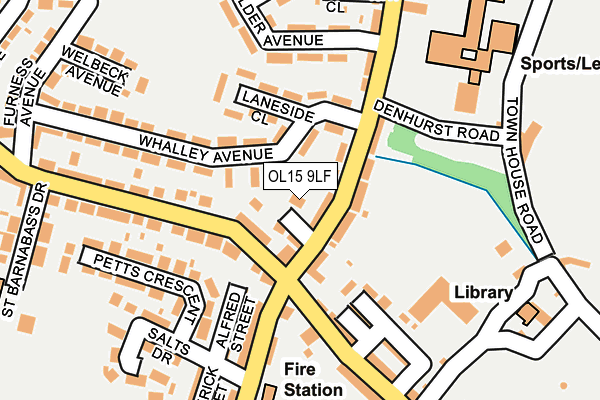 OL15 9LF map - OS OpenMap – Local (Ordnance Survey)