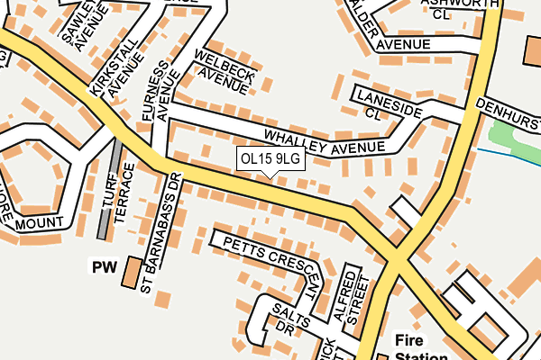 OL15 9LG map - OS OpenMap – Local (Ordnance Survey)