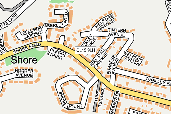 OL15 9LH map - OS OpenMap – Local (Ordnance Survey)