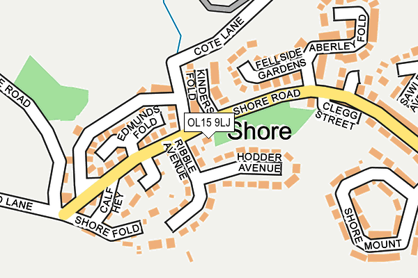 OL15 9LJ map - OS OpenMap – Local (Ordnance Survey)