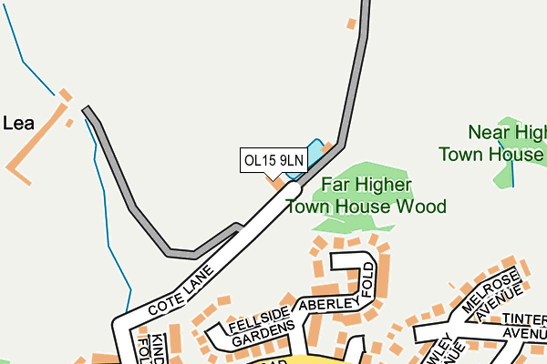 OL15 9LN map - OS OpenMap – Local (Ordnance Survey)