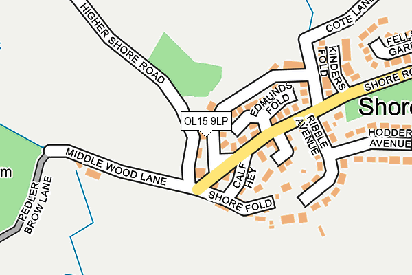 OL15 9LP map - OS OpenMap – Local (Ordnance Survey)