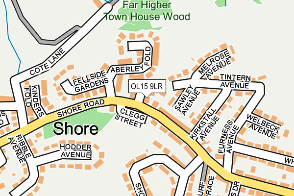 OL15 9LR map - OS OpenMap – Local (Ordnance Survey)