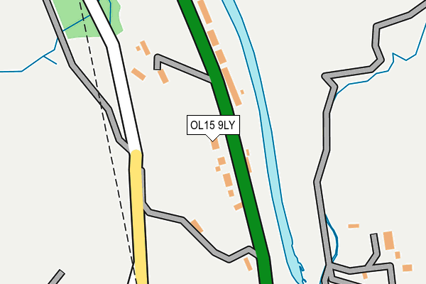 OL15 9LY map - OS OpenMap – Local (Ordnance Survey)
