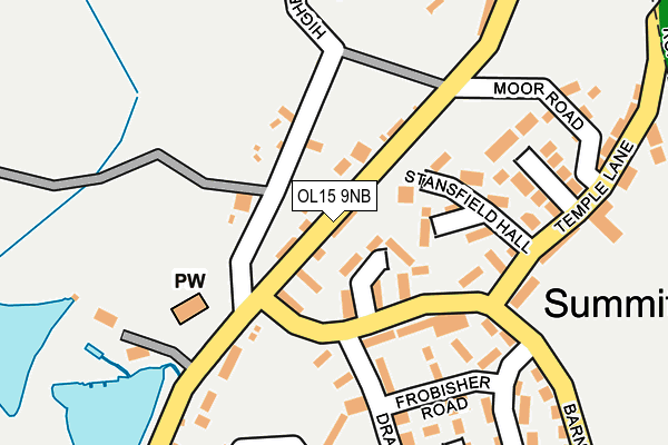 OL15 9NB map - OS OpenMap – Local (Ordnance Survey)