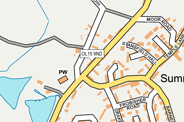 OL15 9ND map - OS OpenMap – Local (Ordnance Survey)