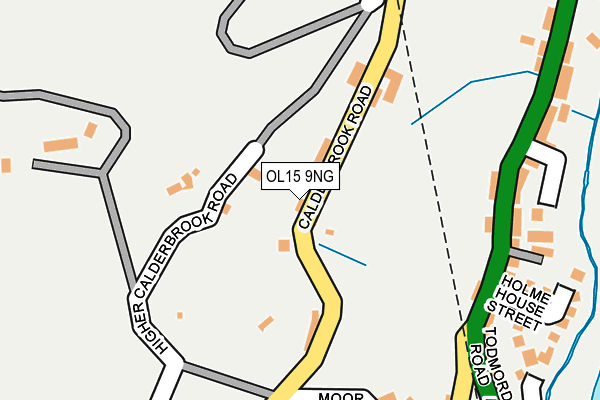 OL15 9NG map - OS OpenMap – Local (Ordnance Survey)