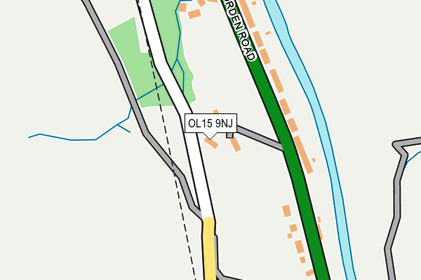 OL15 9NJ map - OS OpenMap – Local (Ordnance Survey)