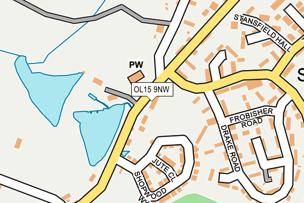 OL15 9NW map - OS OpenMap – Local (Ordnance Survey)