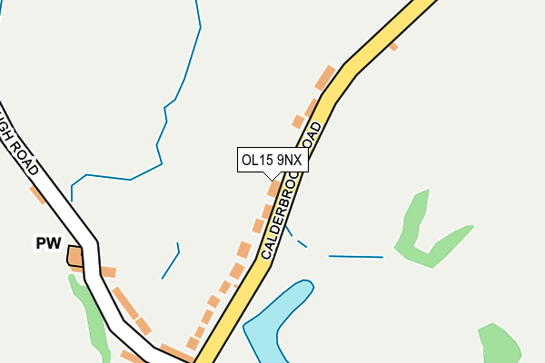 OL15 9NX map - OS OpenMap – Local (Ordnance Survey)