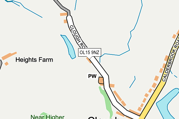 OL15 9NZ map - OS OpenMap – Local (Ordnance Survey)