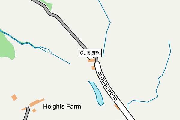 OL15 9PA map - OS OpenMap – Local (Ordnance Survey)