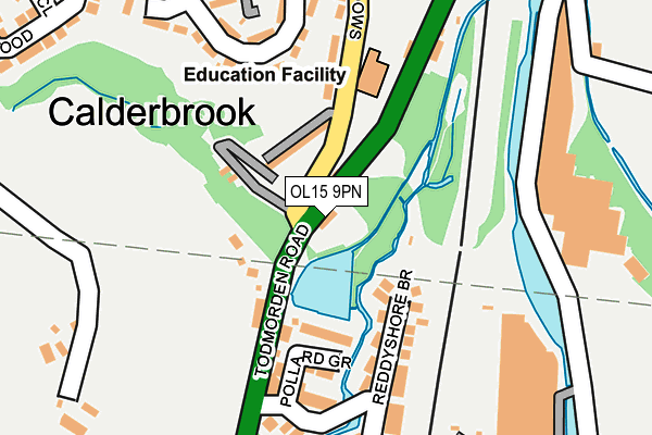 OL15 9PN map - OS OpenMap – Local (Ordnance Survey)