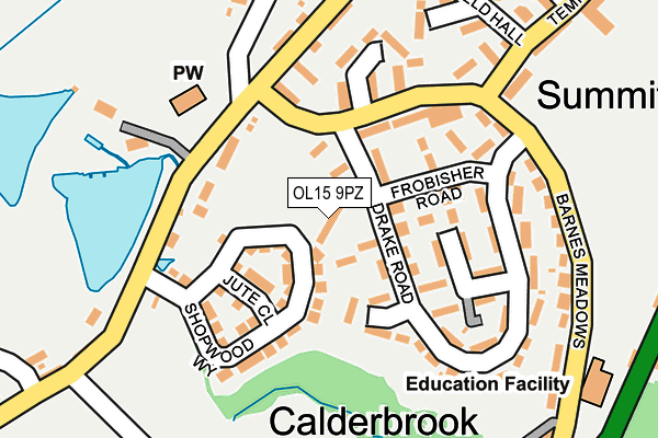 OL15 9PZ map - OS OpenMap – Local (Ordnance Survey)