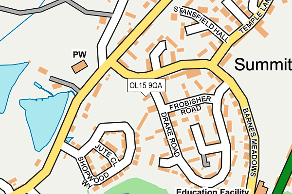 OL15 9QA map - OS OpenMap – Local (Ordnance Survey)