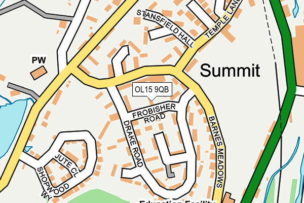 OL15 9QB map - OS OpenMap – Local (Ordnance Survey)