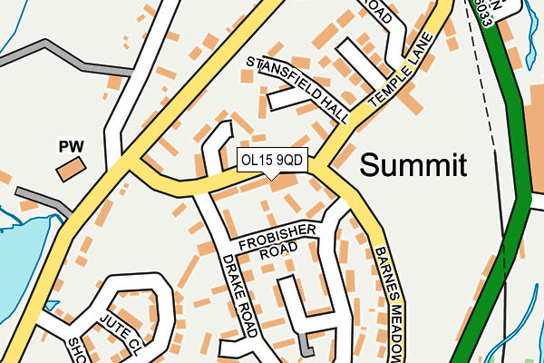 OL15 9QD map - OS OpenMap – Local (Ordnance Survey)