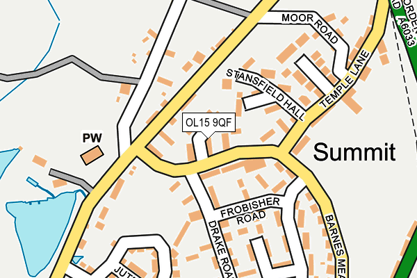 OL15 9QF map - OS OpenMap – Local (Ordnance Survey)