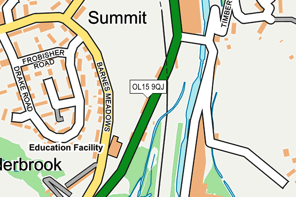 OL15 9QJ map - OS OpenMap – Local (Ordnance Survey)