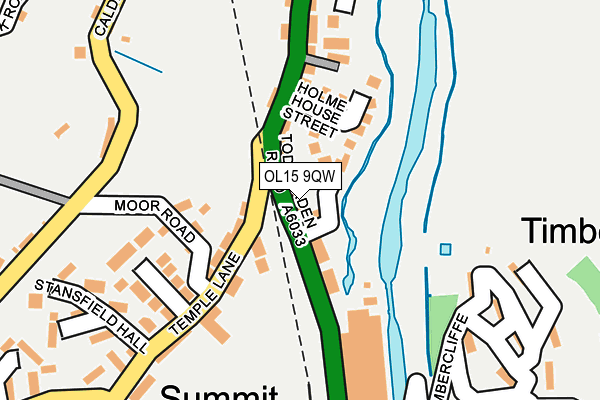 OL15 9QW map - OS OpenMap – Local (Ordnance Survey)