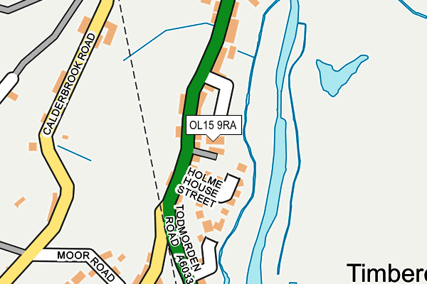 OL15 9RA map - OS OpenMap – Local (Ordnance Survey)