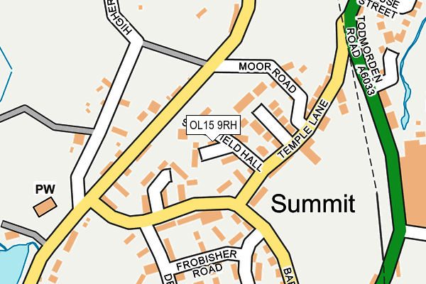 OL15 9RH map - OS OpenMap – Local (Ordnance Survey)