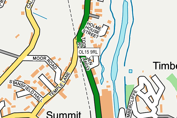 OL15 9RL map - OS OpenMap – Local (Ordnance Survey)