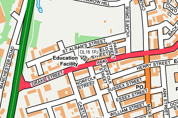 Map of PRECISION SHOULDER LTD at local scale