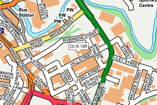 Map of CASTLE CAFE ROCHDALE LTD at local scale