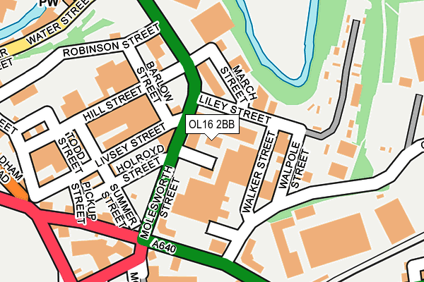 OL16 2BB map - OS OpenMap – Local (Ordnance Survey)