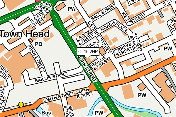 OL16 2HP map - OS OpenMap – Local (Ordnance Survey)