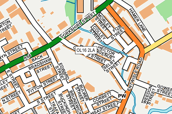 OL16 2LA map - OS OpenMap – Local (Ordnance Survey)