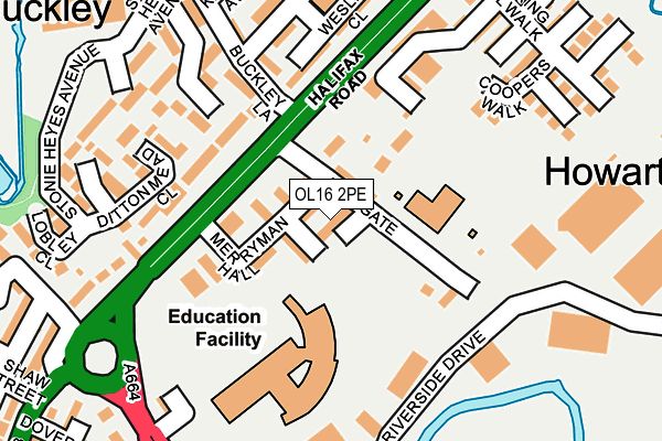 OL16 2PE map - OS OpenMap – Local (Ordnance Survey)