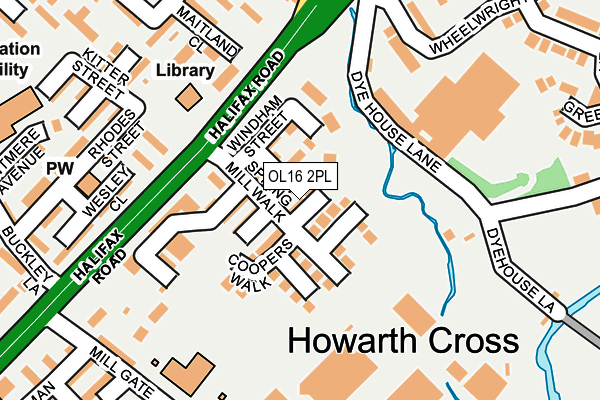 OL16 2PL map - OS OpenMap – Local (Ordnance Survey)