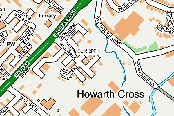 OL16 2PP map - OS OpenMap – Local (Ordnance Survey)